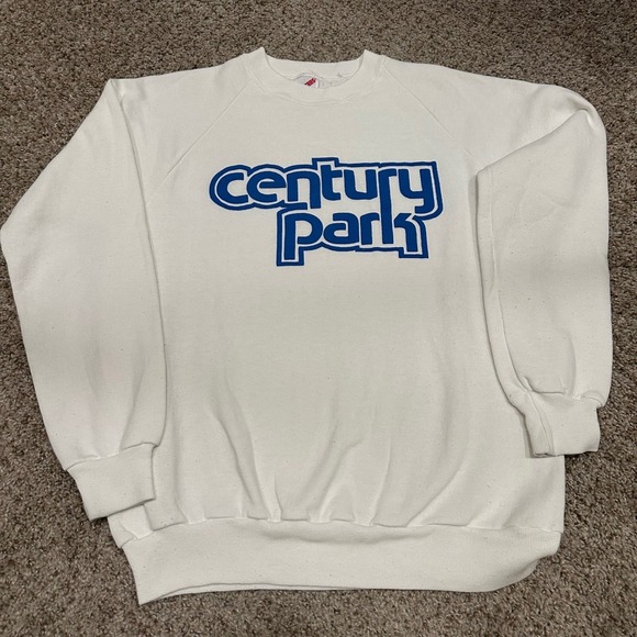 Jerzees Other - Vintage Jerzees Mens Sweatshirt Medium White Century Park Preowned Raglan